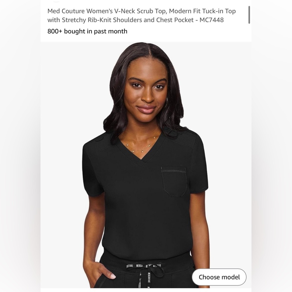 Med Couture V-Neck Scrub Top